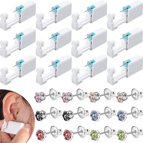 disposable ear piercing gun|self piercer piercing earrings.